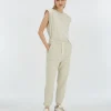 PRESTON straight fit joggingbroek - salt melange