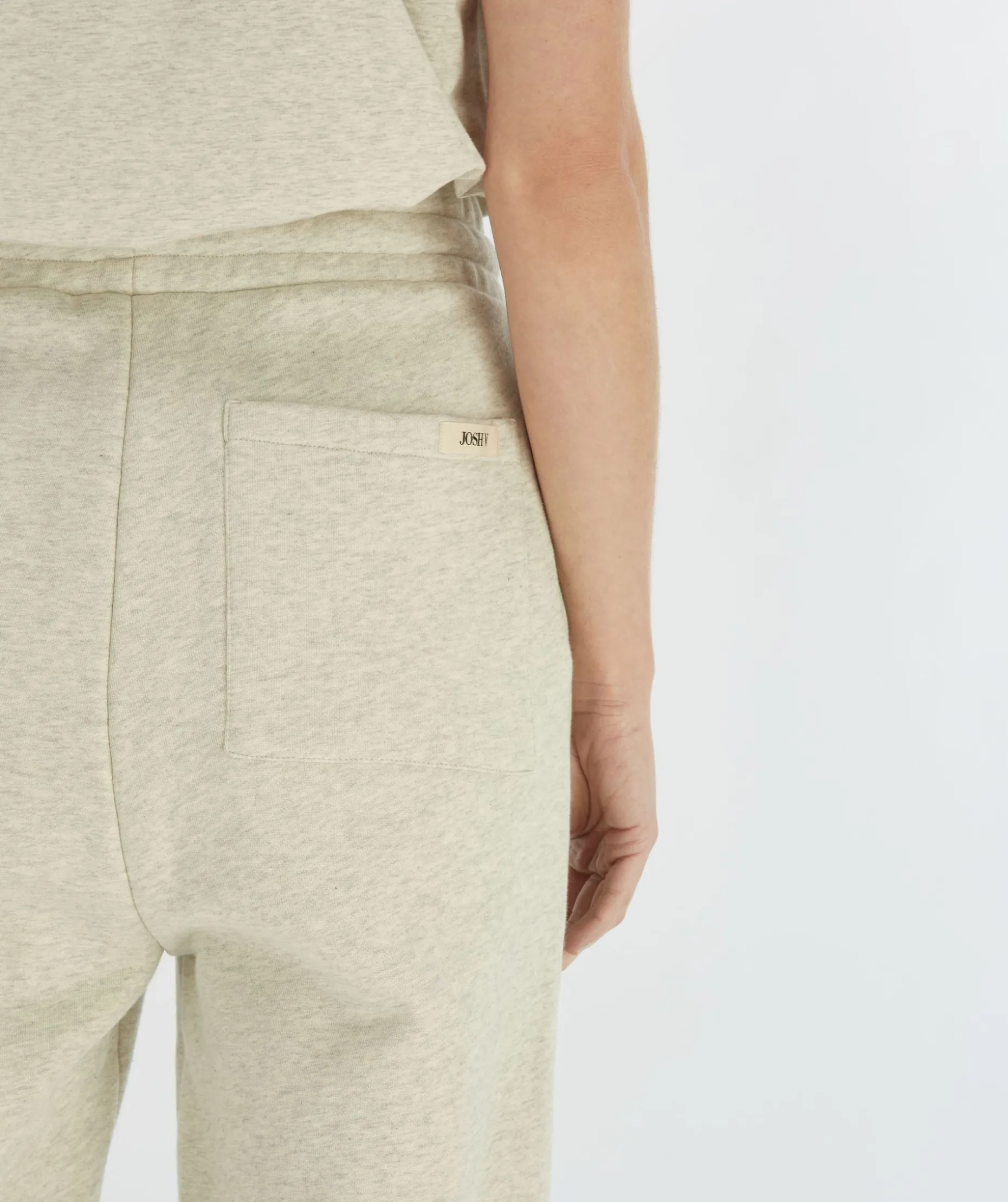 PRESTON straight fit joggingbroek - salt melange