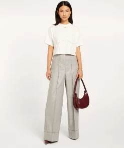 QUINN oversized T-shirt met sierstenen - off white
