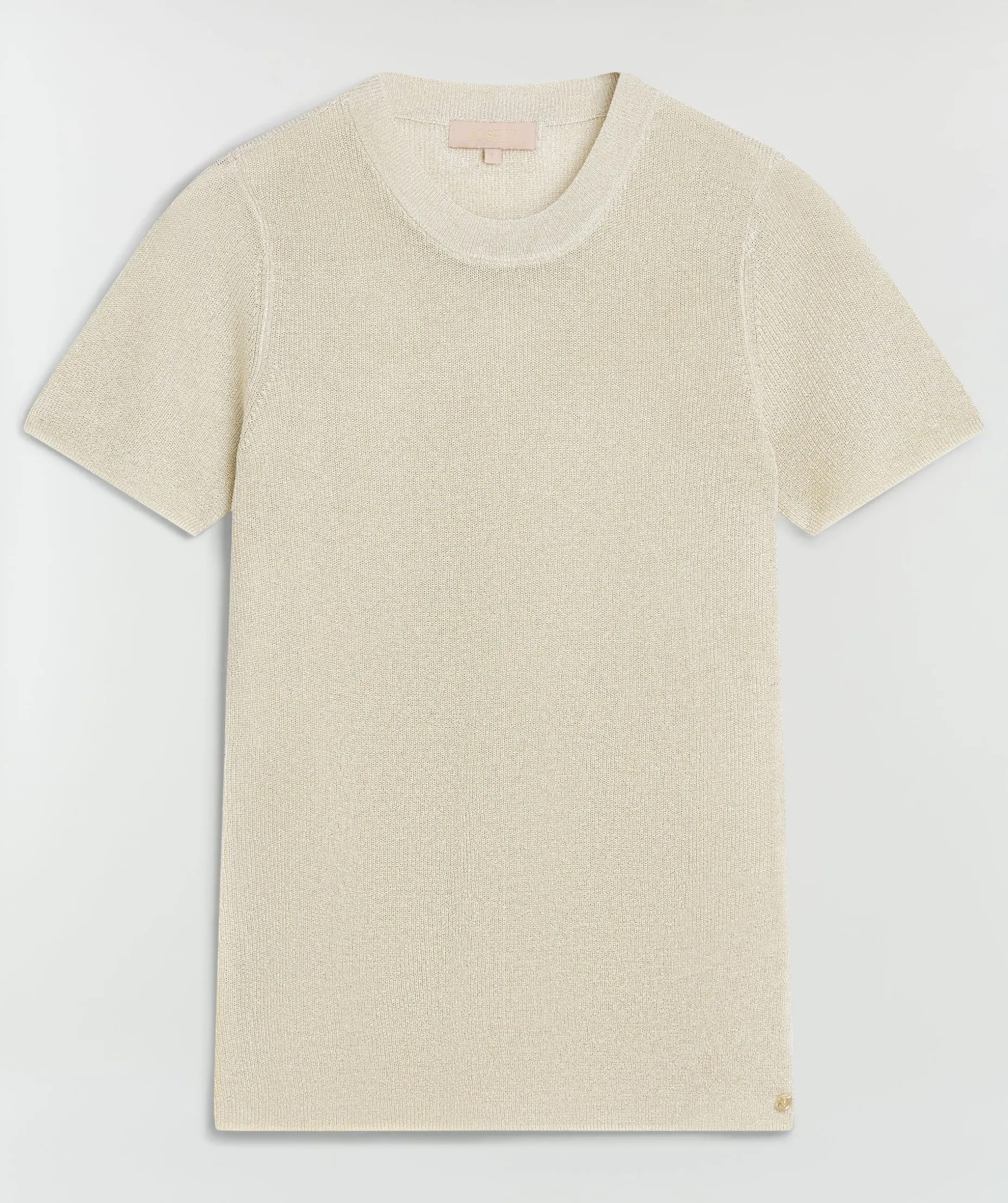 RIO slim fit top met glitter - light gold