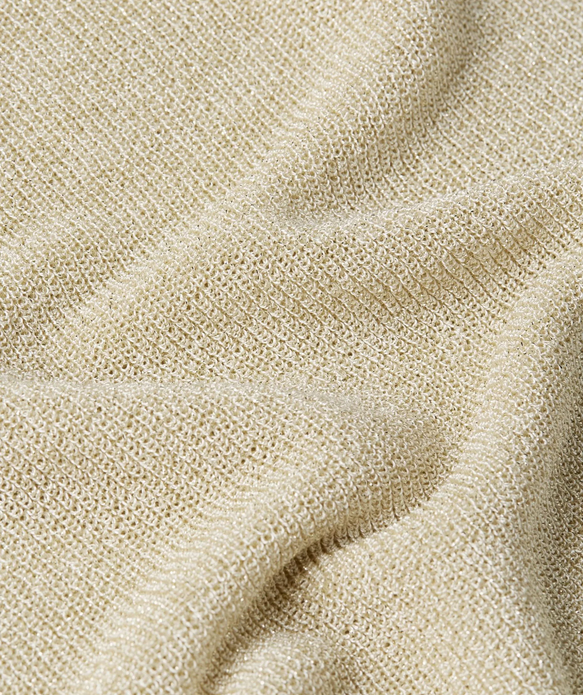 RIO slim fit top met glitter - light gold