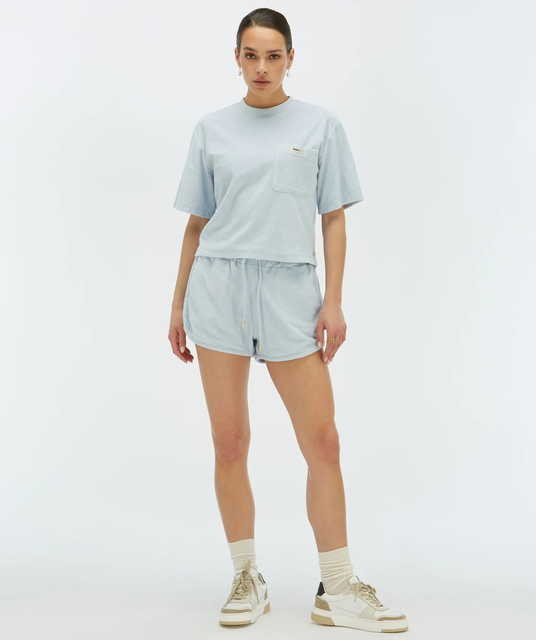 RIVA T-shirt van badstof - sky blue
