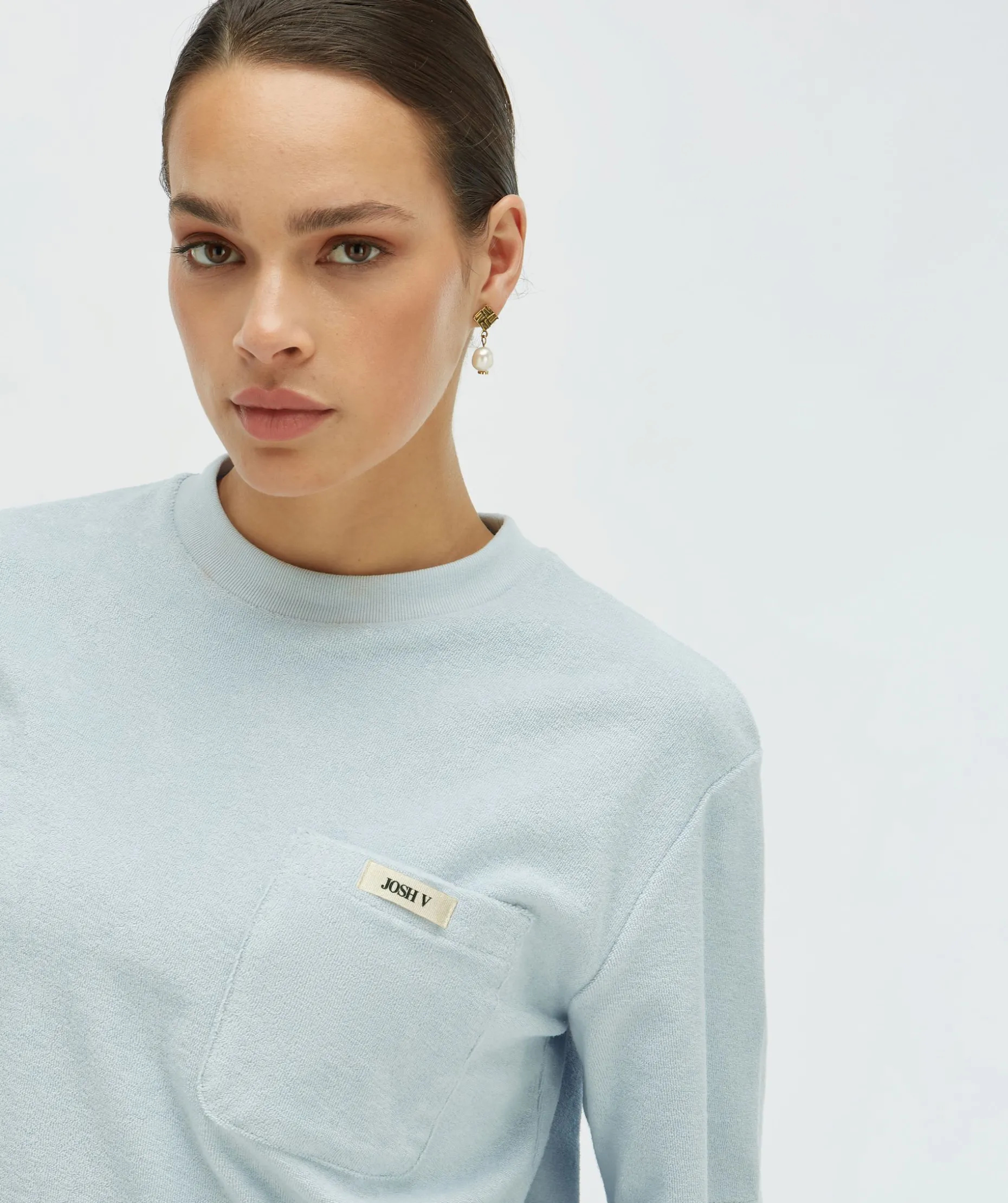 RIVA T-shirt van badstof - sky blue