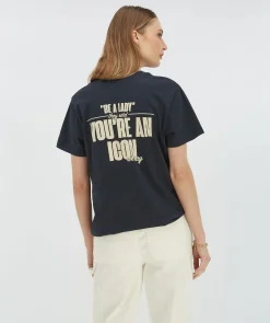 ROXY ICONIC oversized T-shirt met opdruk - dark navy