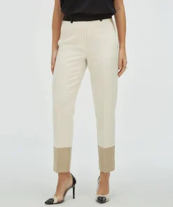 RYKER pantalon met contrast effect - ecru