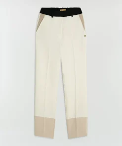 RYKER pantalon met contrast effect - ecru