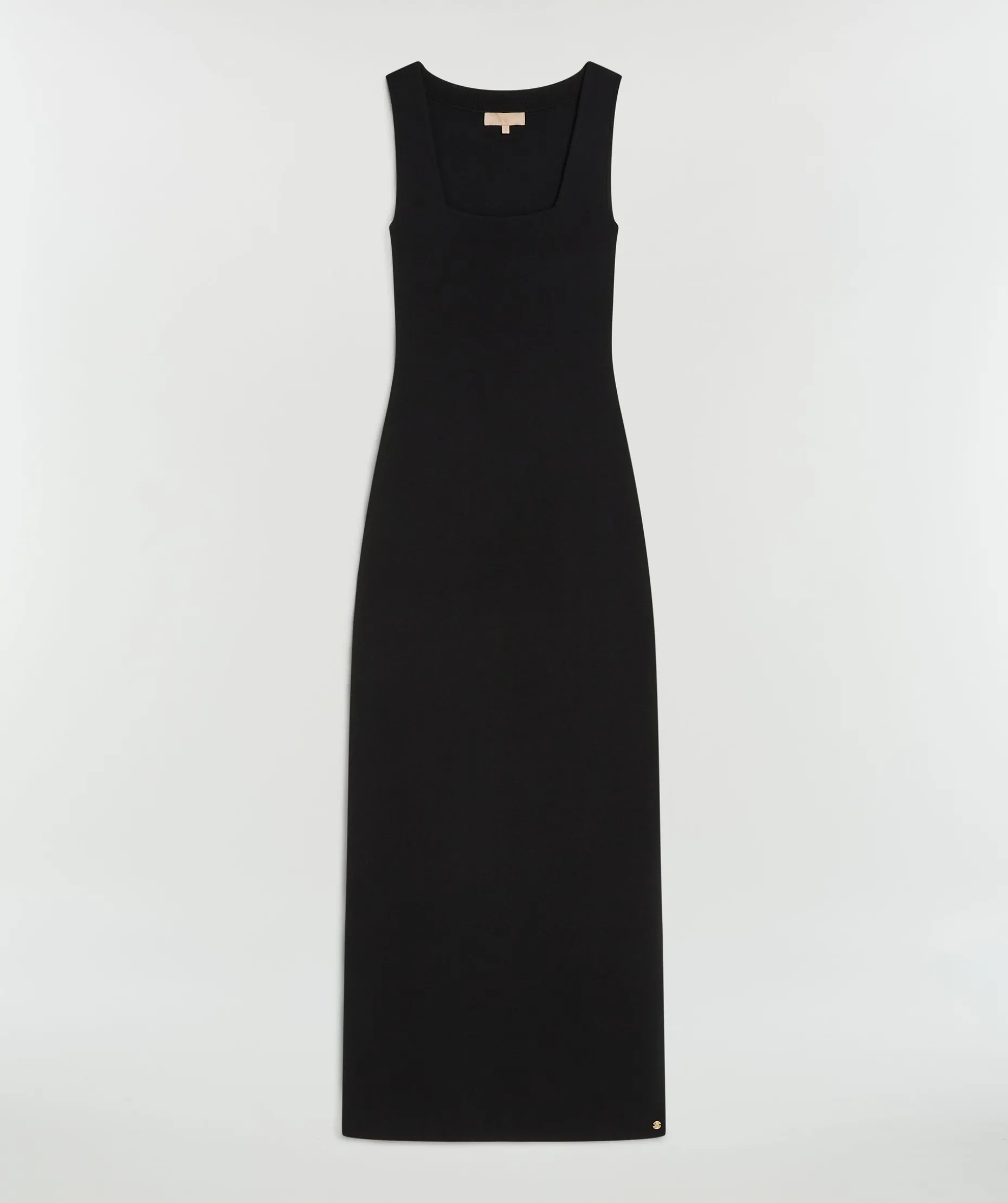 SHELLY fitted maxi jurk - black