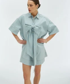 SIMI oversized blousejurk - blue denim