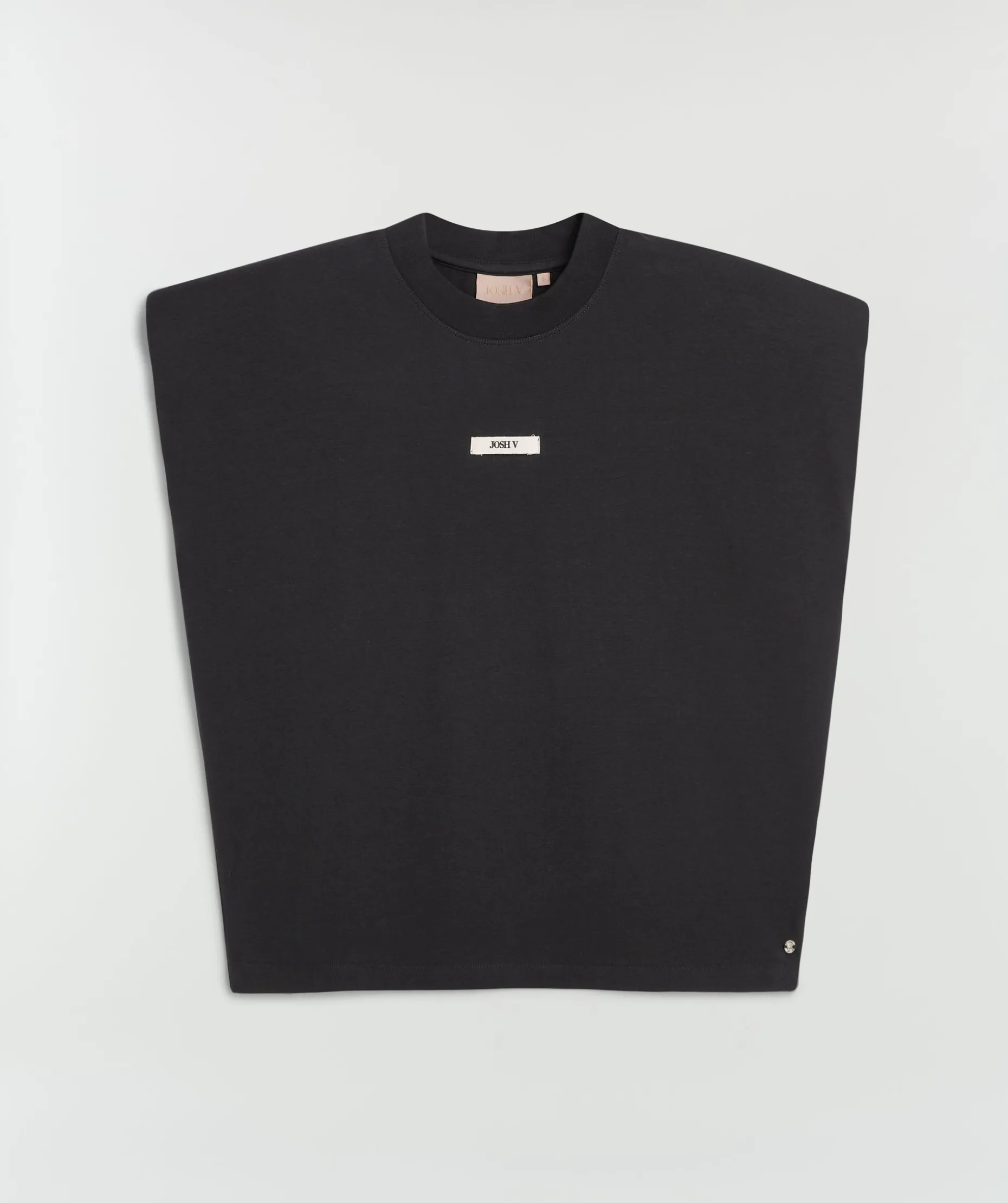 SUE T-shirt met schoudervulling - black