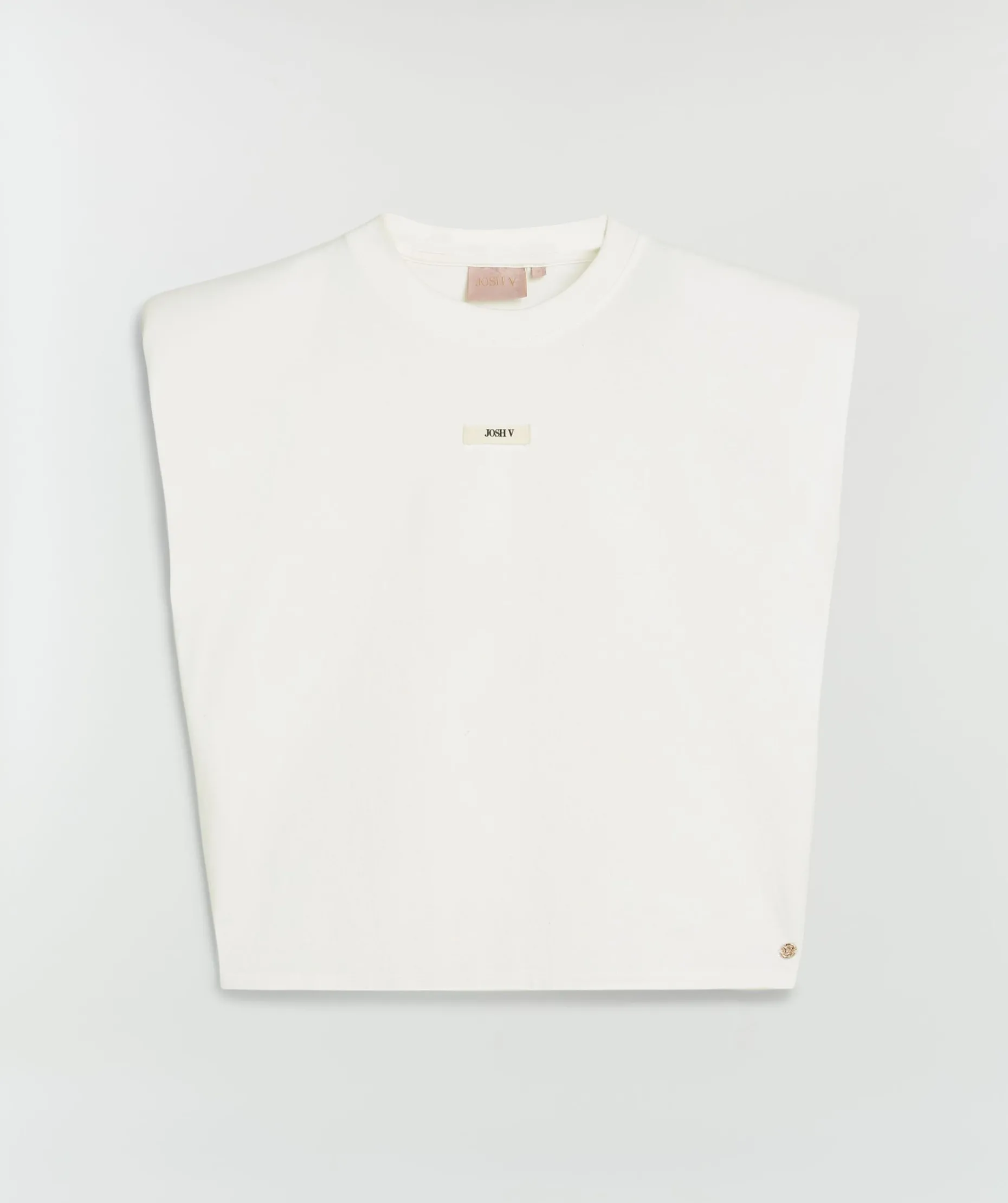 SUE T-shirt met schoudervulling - off white
