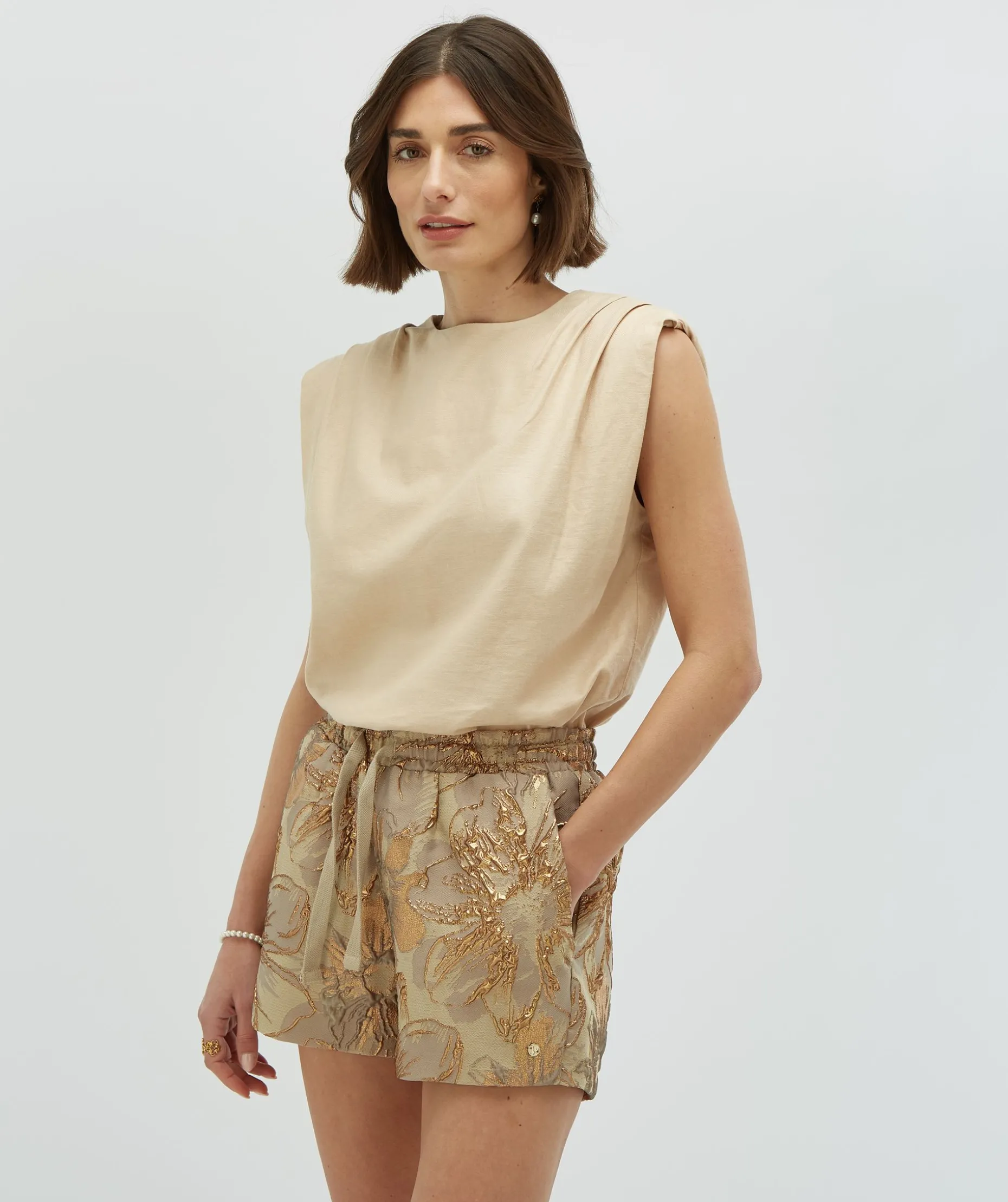 SUKI regular fit top - light sand