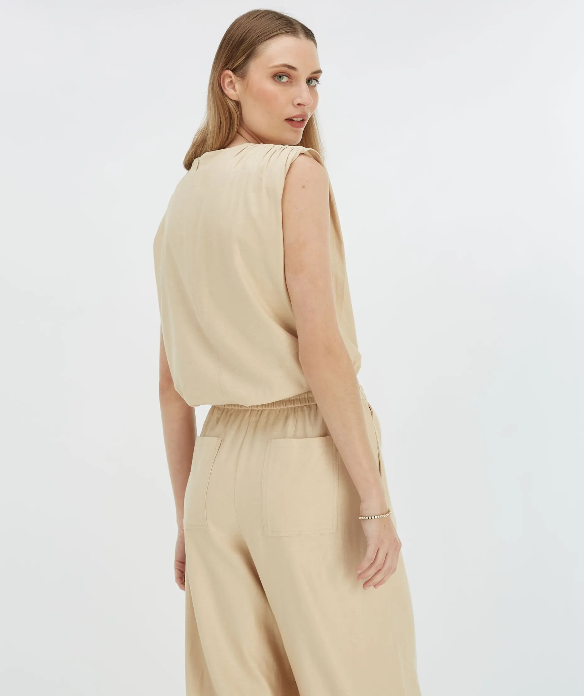 SUKI regular fit top - light sand