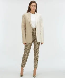 SUUS oversized two-tone herenblazer - light mink ecru