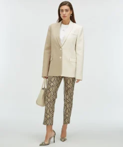 SUUS oversized two-tone herenblazer - light mink ecru