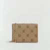 SYNNE portemonnee met logoprint - mink