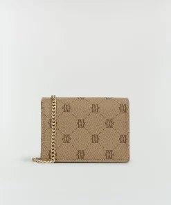 SYNNE portemonnee met logoprint - mink