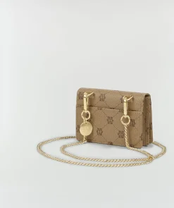 SYNNE portemonnee met logoprint - mink