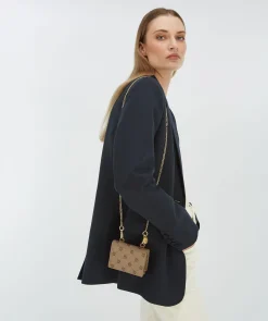 SYNNE portemonnee met logoprint - mink