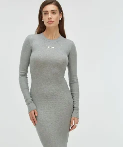 TALIA super skinny fit jurk - grey melange
