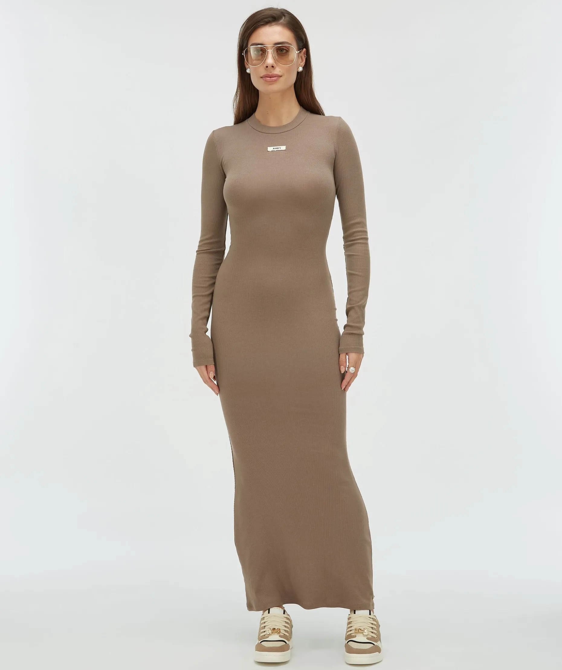 TALIA super skinny fit jurk - mink