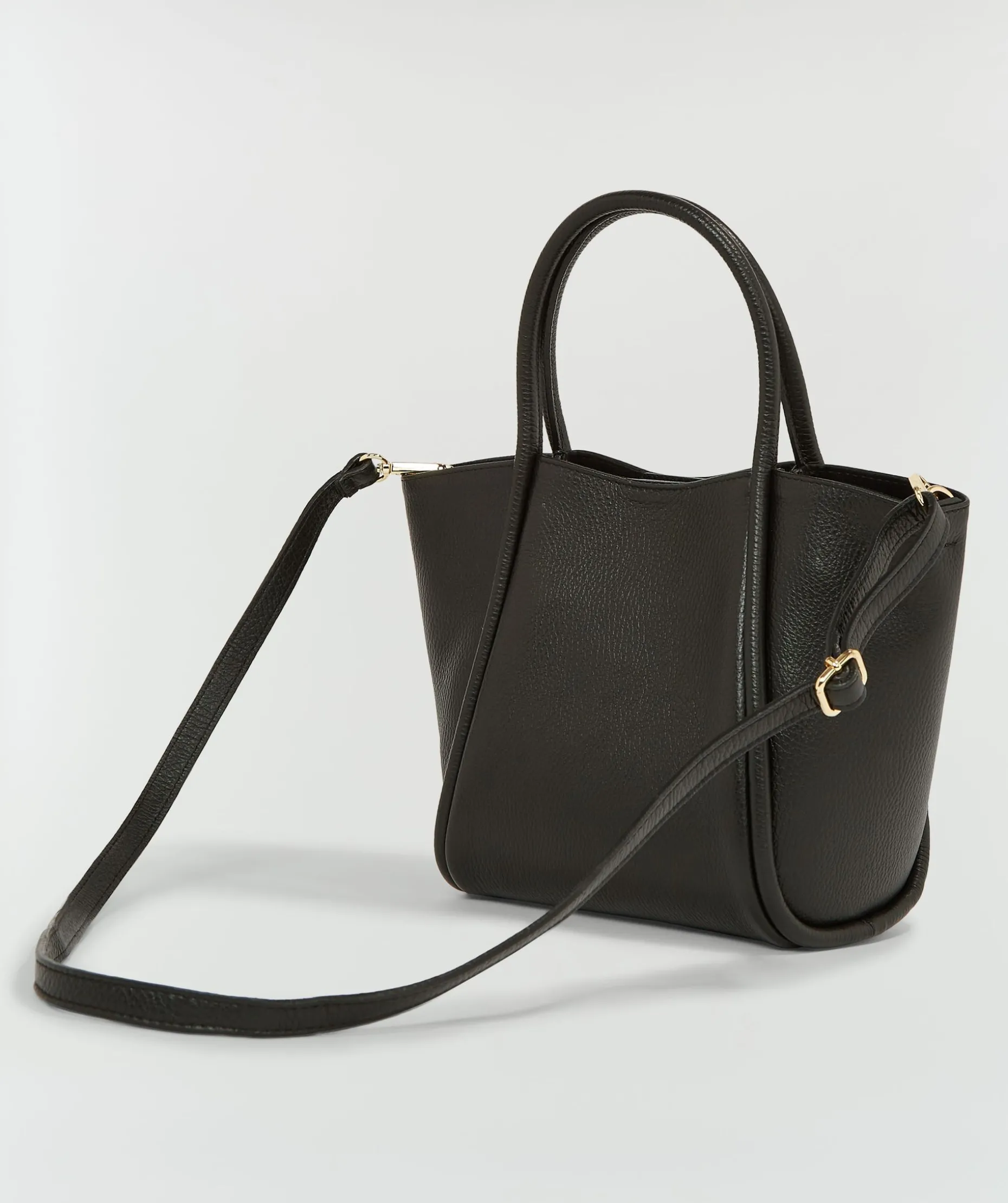 TELMA tas van leer - black