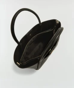 TELMA tas van leer - black