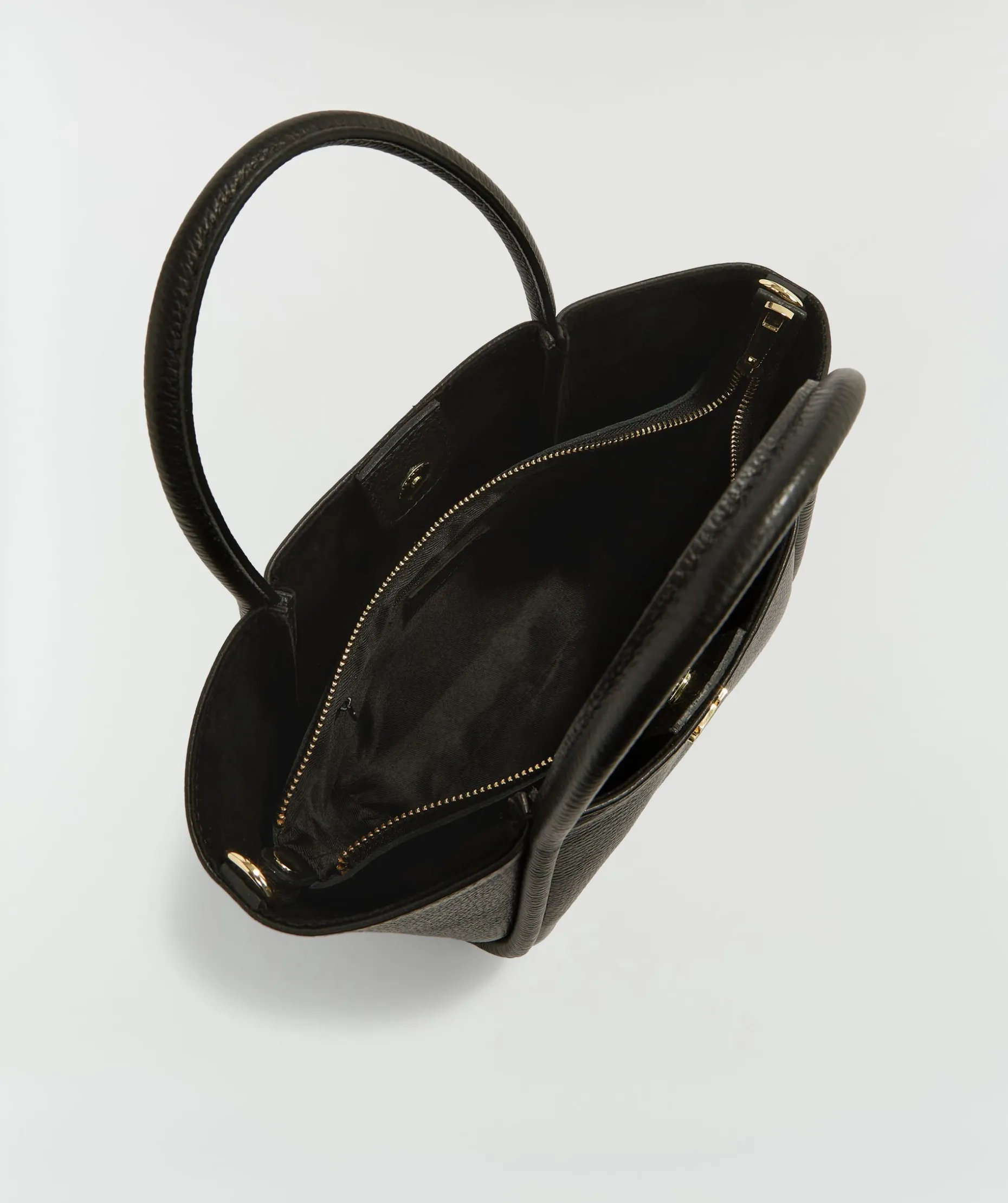 TELMA tas van leer - black