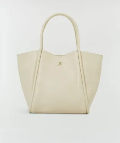 TELMA tas van leer - light ecru