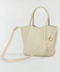 TELMA tas van leer - light ecru