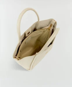 TELMA tas van leer - light ecru