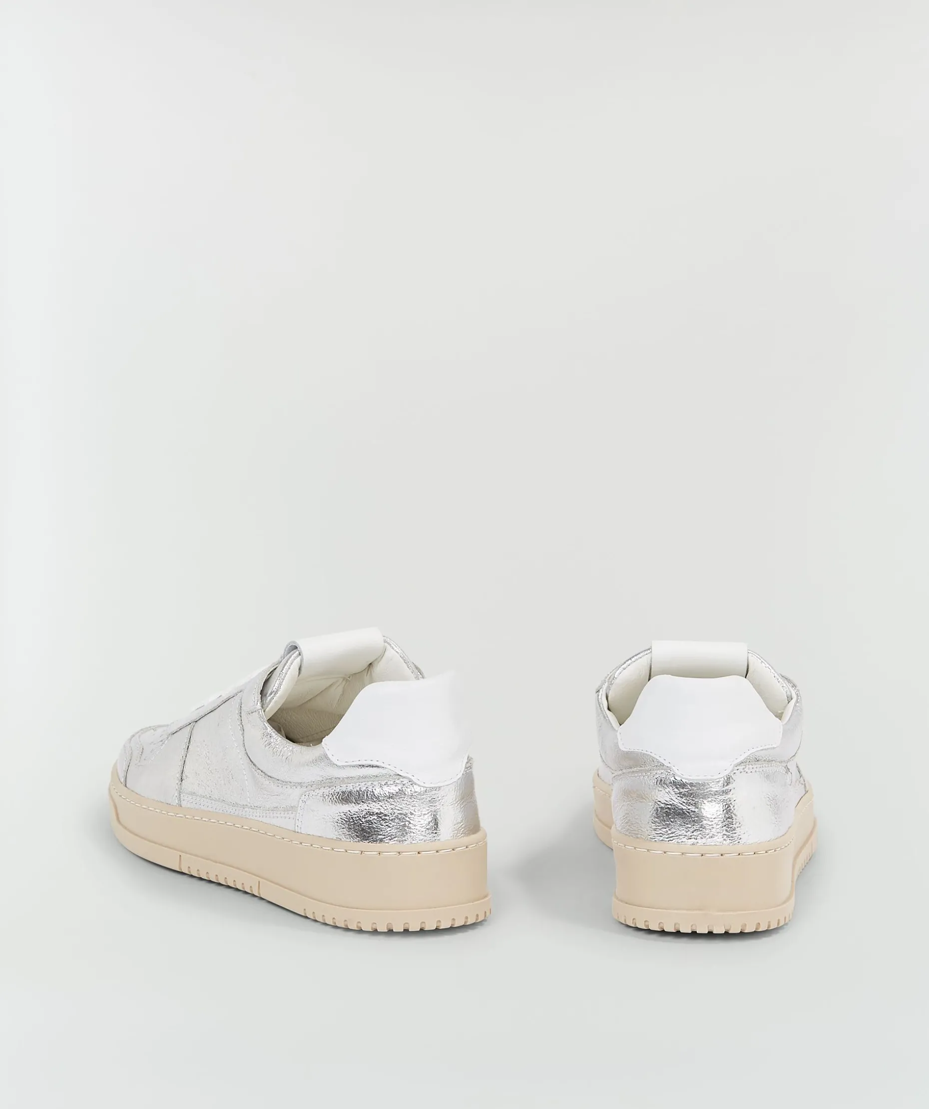 WINONA metallic sneakers van leer - silver