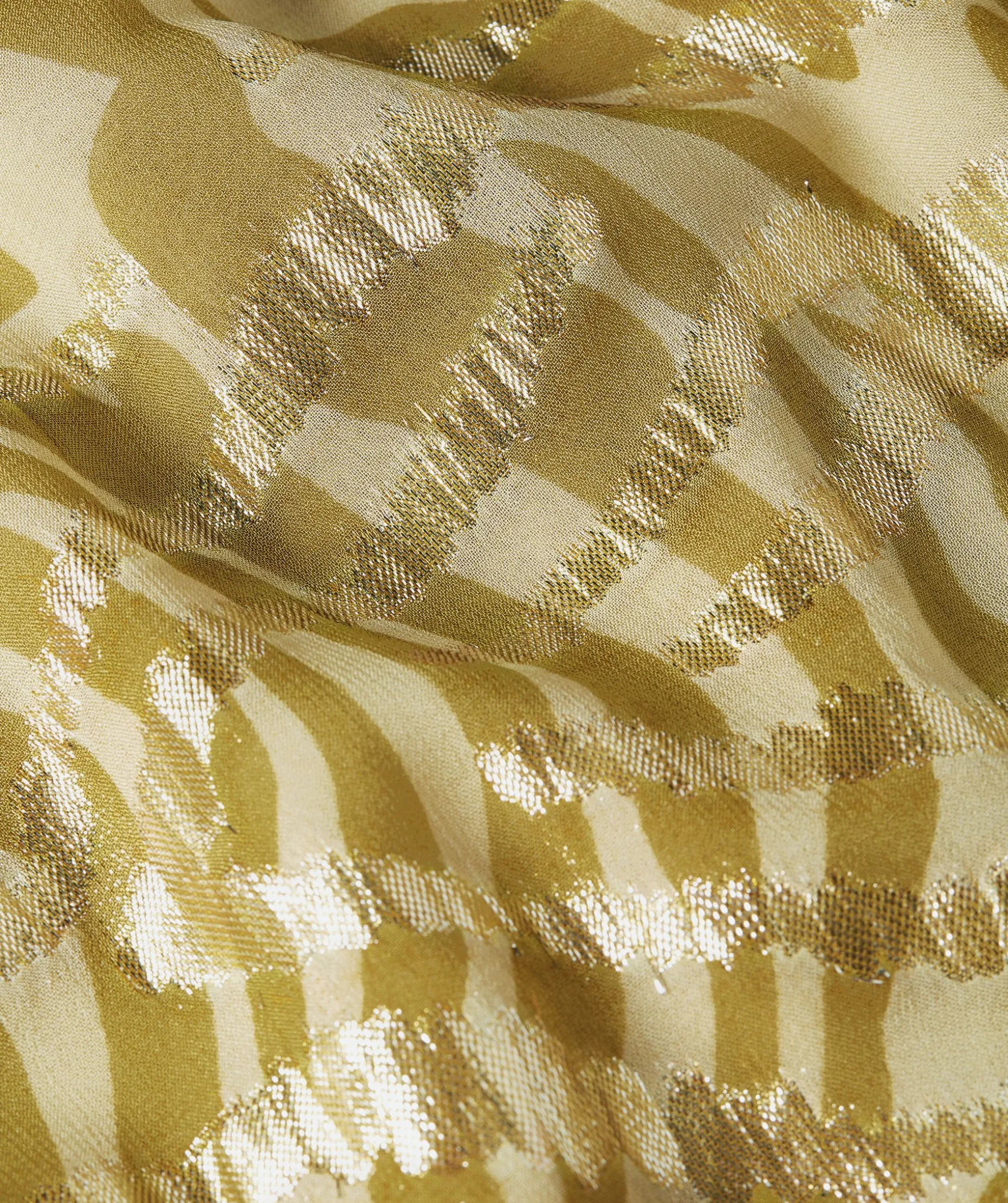 ZIYA cropped blouse met lurex - gold green